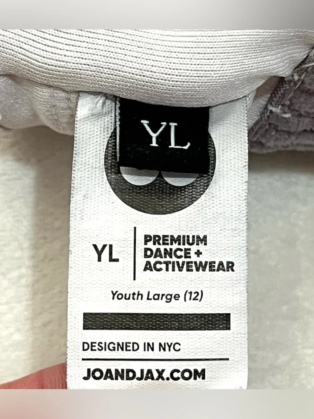 Jo+Jax Youth White High-Neck Premium Dance + Activewear Performance Sports Bra